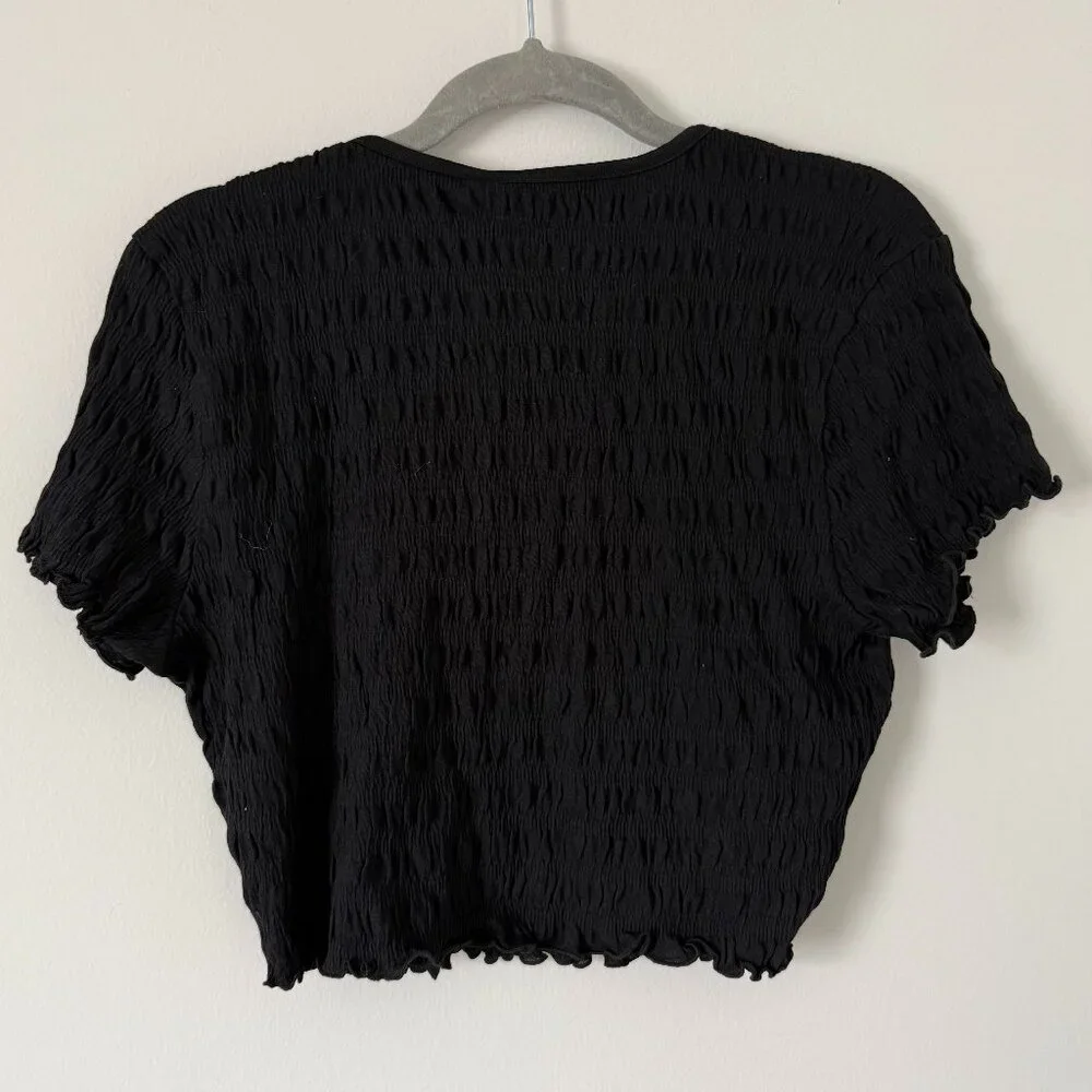 Vero Moda Scarlett Short Sleeve Smocked Crop Top Size XL - Picture 5 of 5
